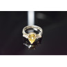925 STERLING SILVER YELLOW CZ RING SIZE 10.5