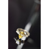925 Sterling Silver Yellow CZ Ring Size 10.5