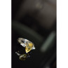 925 Sterling Silver Yellow CZ Ring Size 10.5