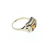 14K WHITE GOLD HESSONITE RING SIZE 7