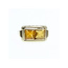 14K WHITE GOLD HESSONITE RING SIZE 7