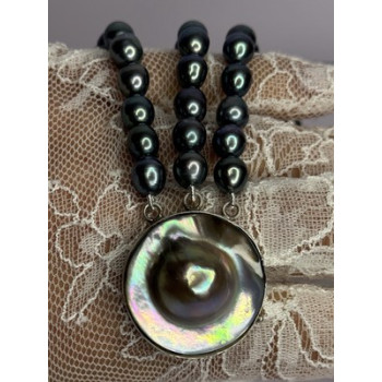 925 STERLING SILVER UNIQUE BRACELET FRESHWATER PEARLS LENGHT 8 INCH