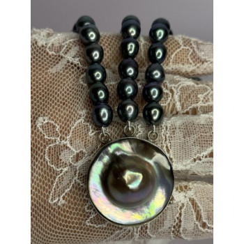 925 STERLING SILVER UNIQUE BRACELET FRESHWATER PEARLS LENGHT 8 INCH