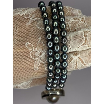 925 STERLING SILVER UNIQUE BRACELET FRESHWATER PEARLS LENGHT 8 INCH