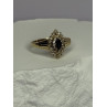 14K YELLOW GOLD SAPPHIRE & DIAMONDS RING SIZE 9