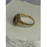 14K YELLOW GOLD SAPPHIRE & DIAMONDS RING SIZE 9