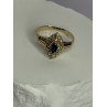 14K YELLOW GOLD SAPPHIRE & DIAMONDS RING SIZE 9