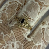 14K Yellow Gold Sapphire & Diamonds Ring Size 9