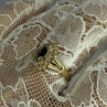 14K Yellow Gold Sapphire & Diamonds Ring Size 9