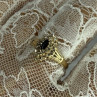 14K Yellow Gold Sapphire & Diamonds Ring Size 9
