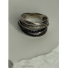 14K WHITE GOLD SAPPHIRE & DIAMONDS RING SIZE 8