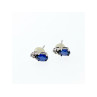10K WHITE GOLD LONDON BLUE TOPAZ & DIAMONDS EARRINGS