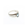925 Sterling Silver Aquamarine Ring Size 7