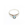 925 Sterling Silver Aquamarine Ring Size 7