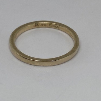 925 Sterling Silver Vermeil Band Ring Size 7.75