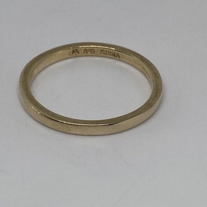 925 Sterling Silver Vermeil Band Ring Size 7.75