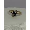 14K YELLOW GOLD SAPPHIRE & DIAMOND RING SIZE 7.5