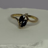 14K Yellow Gold Sapphire & Diamond Ring Size 7.5