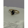 14K YELLOW GOLD SAPPHIRE & DIAMOND RING SIZE 7.5