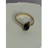 14K YELLOW GOLD SAPPHIRE & DIAMOND RING SIZE 7.5