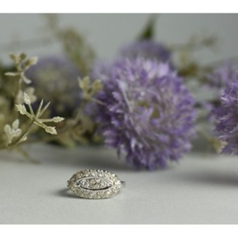 925 Sterling Silver White Beryl/Goshenite Ring Size 5.5