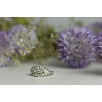 925 Sterling Silver White Beryl/goshenite Ring Size 5.5