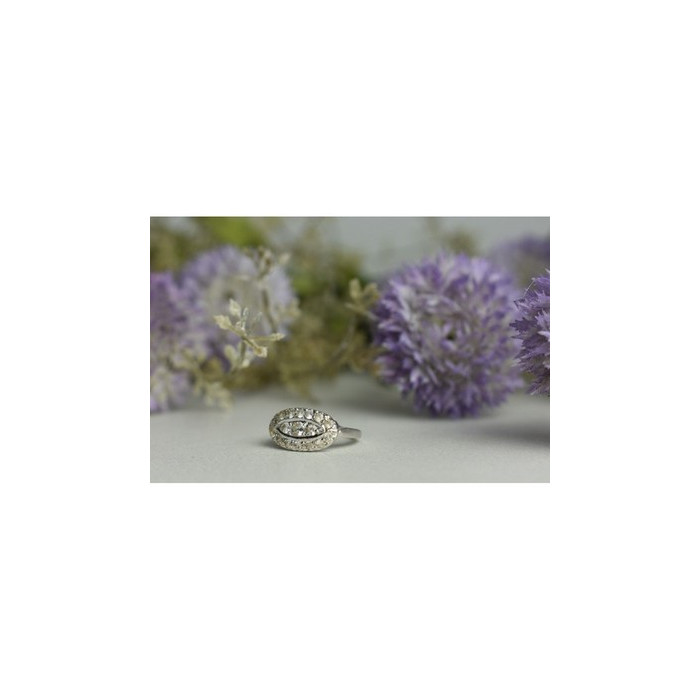 925 Sterling Silver White Beryl/goshenite Ring Size 5.5