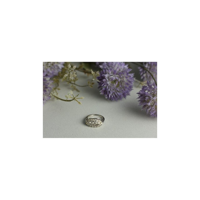 925 Sterling Silver White Beryl/goshenite Ring Size 5.5