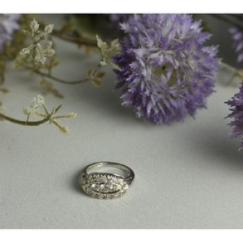 925 Sterling Silver White Beryl/Goshenite Ring Size 5.5