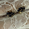 14K Yellow Gold Sapphire & Diamond Dream Earrings Length 0.4 Inch