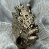925 Sterling Silver Dragon Ring Size 11
