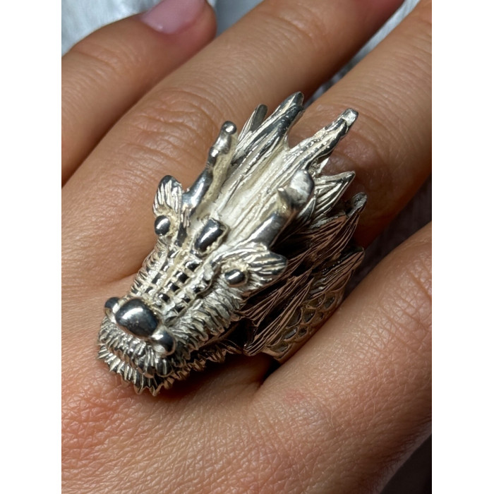 925 STERLING SILVER DRAGON RING SIZE 11