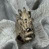 925 Sterling Silver Dragon Ring Size 11