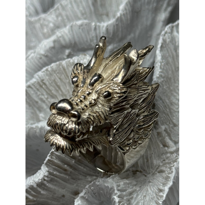 925 STERLING SILVER DRAGON RING SIZE 11
