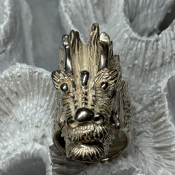 925 Sterling Silver Dragon Ring Size 11