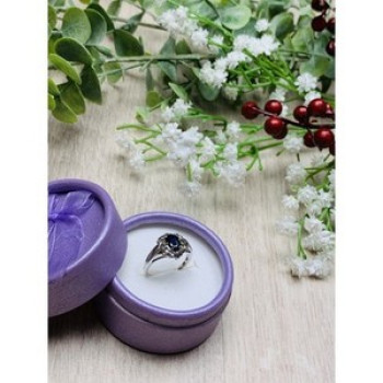 925 Sterling Silver Black Spinel Ring Size 6.5