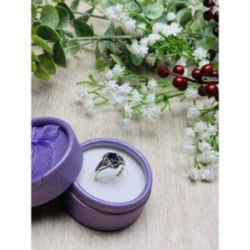 925 Sterling Silver Black Spinel Ring Size 6.5