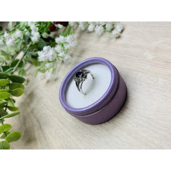 925 Sterling Silver Black Spinel Ring Size 6.5