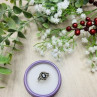925 Sterling Silver Black Spinel Ring Size 6.5