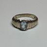 925 Sterling Silver Topaz Ring Size 6