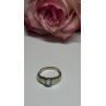 925 Sterling Silver Topaz Ring Size 6