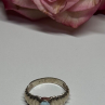 925 Sterling Silver Topaz Ring Size 6
