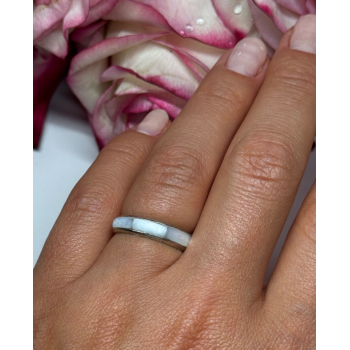 925 Sterling Silver Abalone Ring Size 5.5