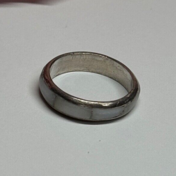 925 Sterling Silver Abalone Ring Size 5.5