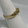 925 Sterling Silver Gold Plated CZ Ring Size 6.75