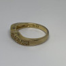 925 Sterling Silver Gold Plated CZ Ring Size 6.75