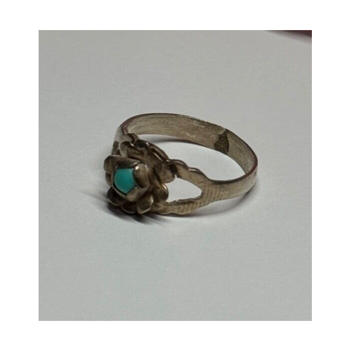 925 Sterling Silver Turquoise Ring Size 6