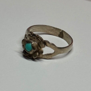 925 Sterling Silver Turquoise Ring Size 6
