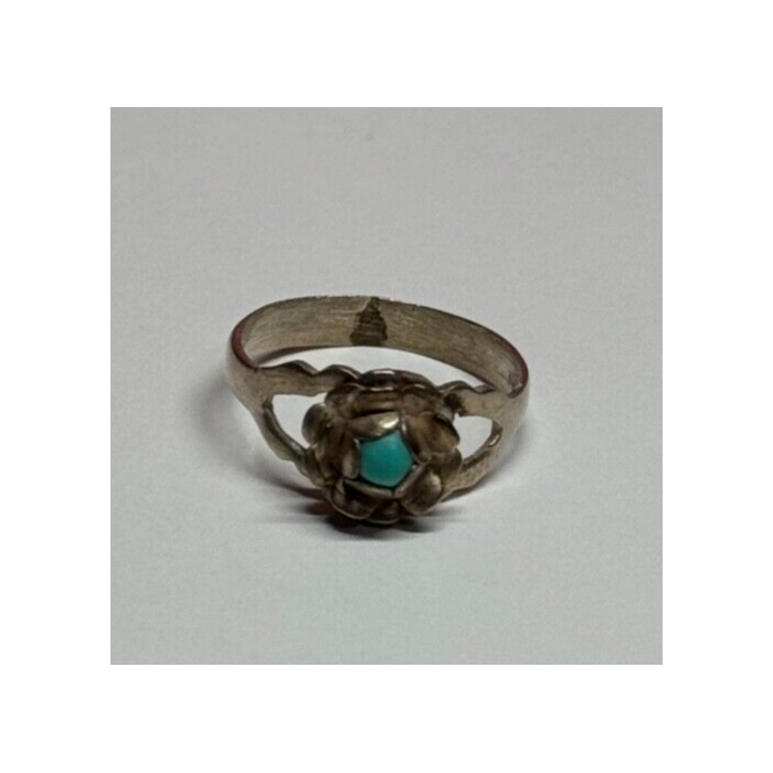 925 Sterling Silver Turquoise Ring Size 6