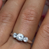 925 Sterling Silver CZ Ring Size 7.5